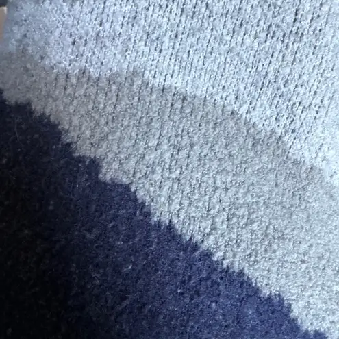 Oak + Fort Intarsia oversized sweater in blue & gray size XS