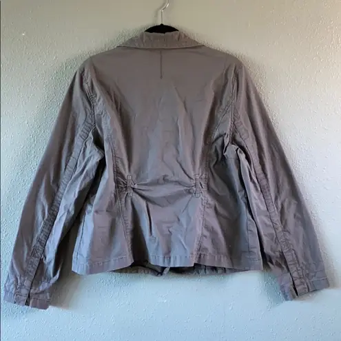 Caslon army jacket blazer green details sz XL
