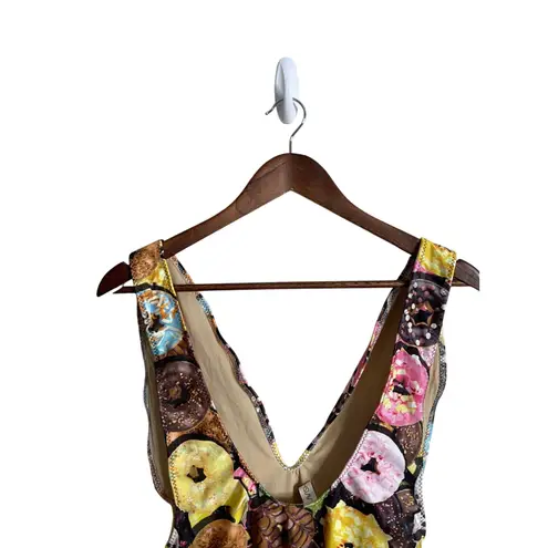 Ravish Sands Donuts One Piece Custom Bikini Plunge Neckline Womans Medium
