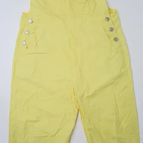 Carolina Blues Vintage 90s Pastel Yellow Nylon Overalls