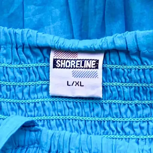 Shoreline Blue Boho Tube Top Bodice Bohemian Maxi Sundress ~ Women's Size L / XL