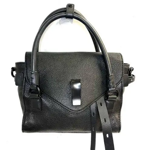 JOY GRYSON Nyla Black Supple Pebbled Leather Purse/Satchel/Crossbody Bag