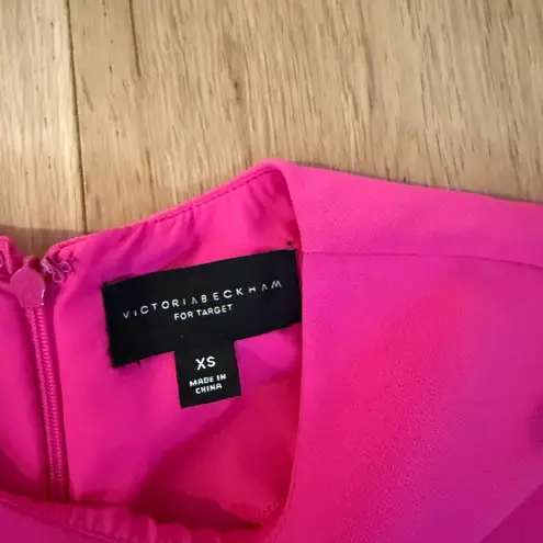 Victoria Beckham for Target Fuchsia Dress with White Ruffle Hem Pink Size XS