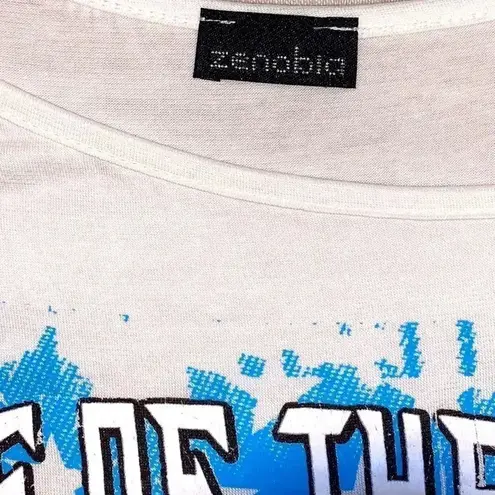 Zenobia Born To Ride White Short Sleeve Shirt Motorcycle NWOT