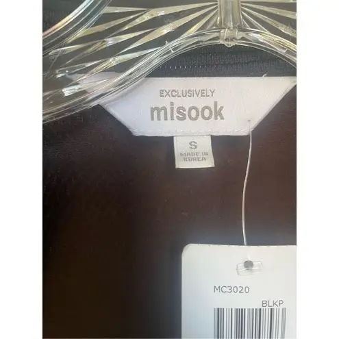 Misook NWT Dark Brown Open Front Snake Print Cardigan S