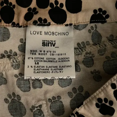 Love moschino Leopard Paw Print Skirt Size 8