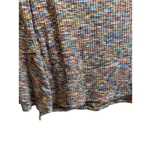 Akemi + Kin Womens Multicolor Ribbed Knit Bell Sleeve Top size small