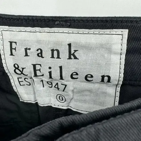 NEW Frank and Eileen ITALIAN PERFORMANCE TWILL Wicklow Pants Size 0 B2554 Black