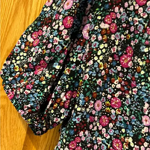 Wild Fable  Floral Print‎ Short Sleeve Tiered Babydoll Flowy Mini Dress Siize XS