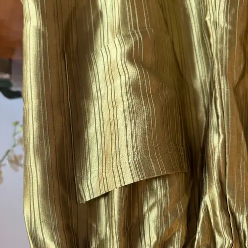 Atoir Sana Metallic Jacquard Satin Shorts Antique Gold Medium