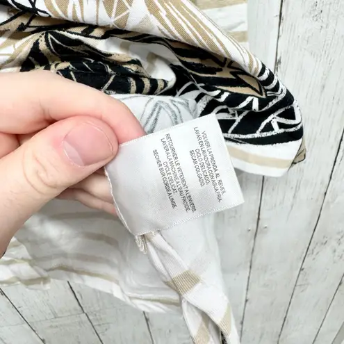 Alfred Dunner Petite Shirt Women Sz PXL Mixed Media Boat Neck 3/4 Sleeve Blouse