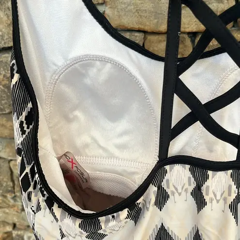 ZeroXposur Tankini Top Black White Print