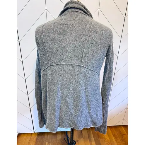 Free People  Women’s Medium Wool Alpaca Long Sleeve Asymmetrical Cardigan Preppy