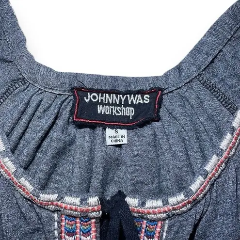 Johnny Was JOHNNY WAS Juliene Blouse Floral EmbroideredPeasant Top