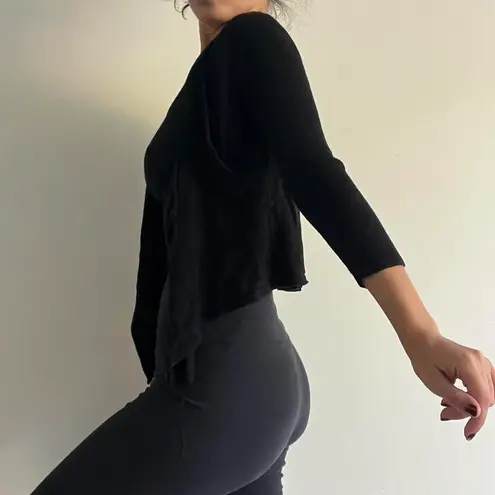 Premise Black Cropped Cardigan Small