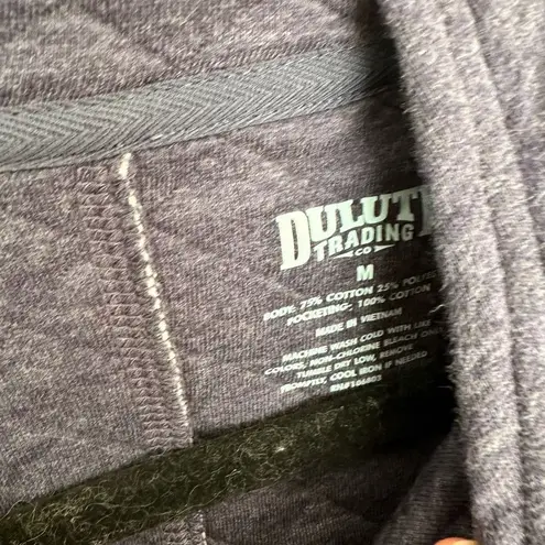 Duluth Trading Women’s Medium Navy Blue Quilted Sweatshirt Popover