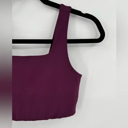 Girlfriend Collective 🆕 NWOT  Tommy Sports Bra Cropped Top Wide Strap Plum XS