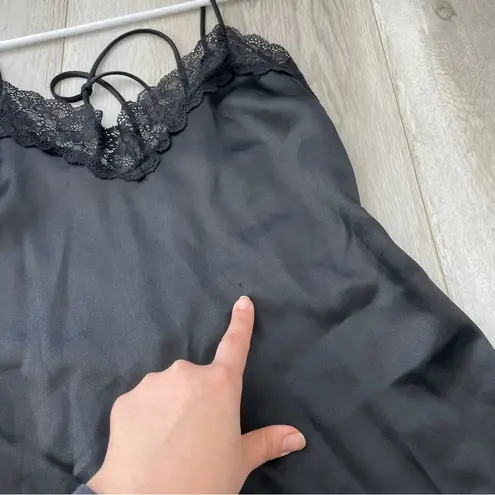 Bershka Lace Slip Mini Dress womens Black (small) party going out sexy lingerie