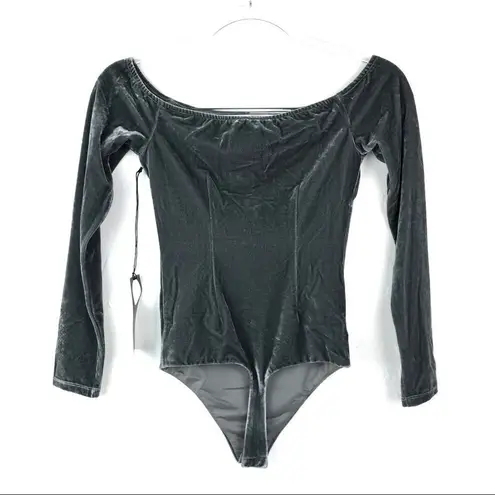 Privacy Please Revolve Revolve Gray Camellia Bodysuit XS NWT