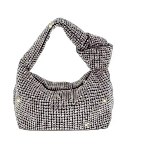 Madison West Silver Clutch Wristlet Elegant Design