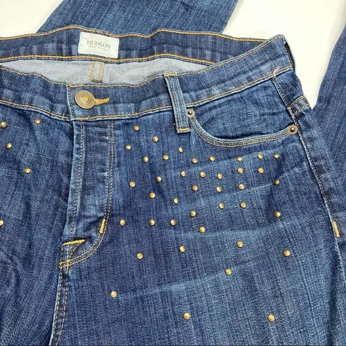 Hudson Jeans Hudson | Leigh Boyfriend Jeans Button Fly Studded Dark Wash 28