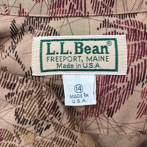 L.L.Bean Vintage  Shirt Women’s Button Down Size 14 Made in USA