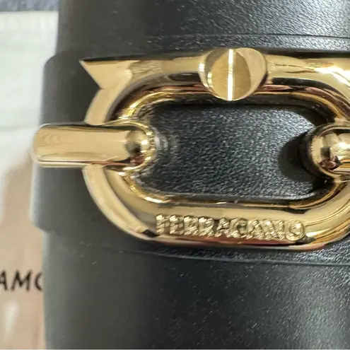 Salvatore Ferragamo Ferragamo Priscilla Slip On Open Toe Slide Sandal in Black