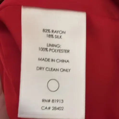 Tracy Reese  Red Floral Silk Blend‎ Sculpted Sheath Dress Size 4 NWT