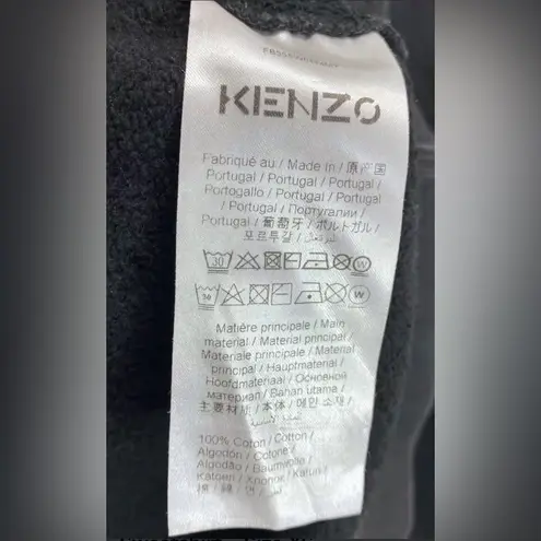 Kenzo Black Sweatshirt with Gray Tiger Design Size XS