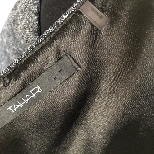 Tahari black/gray color block sheath dress size 8
