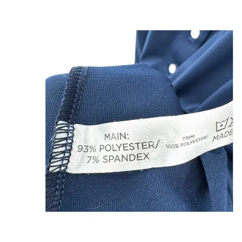 Tuckernuck Navy Sleeveless Dress White Collar Red Trim Drawstring Waist Size S