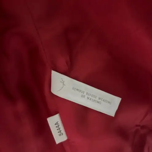 Ann Taylor Loft 6P 100% Wool Blazer Red Textured Preppy Career Notch Heritage