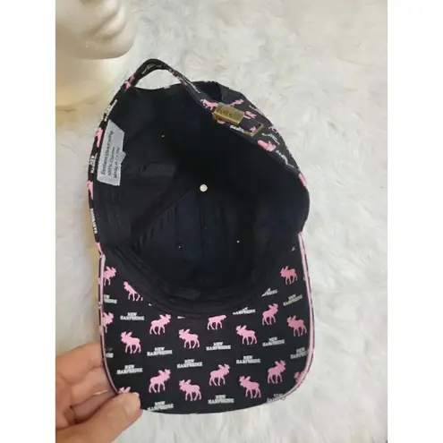 Eastern Illustrating New Hampshire 100% Cotton Moose Hat Baseball Cap New Black