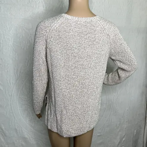 Atmosphere Beige Sparkle Crewneck Knit Sweater