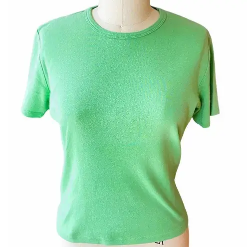 Pendleton Vintage Green Short Sleeve Cotton Top ~ Women's Size MEDIUM