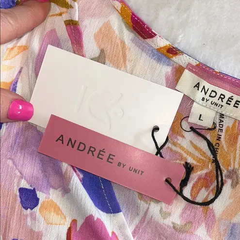 Andree by Unit Flutter Sleeve Mini Dress Women’s Size Large NWT