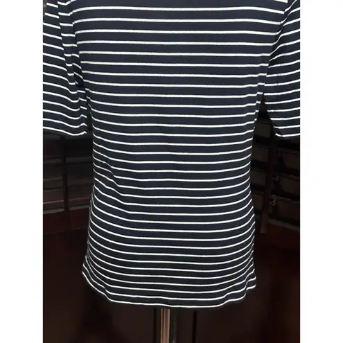 Tommy Hilfiger  T-Shirt Women's XL Blue Stripe Short Sleeve Scoop Neck Cotton