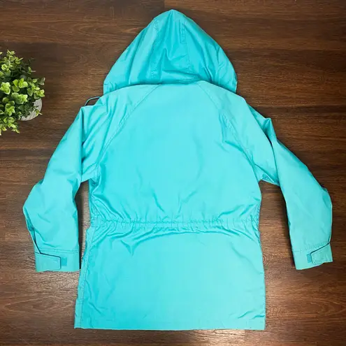 Woolrich Vintage 80's Blue Plaid Lined Winter Parka Field Jacket Hooded Medium