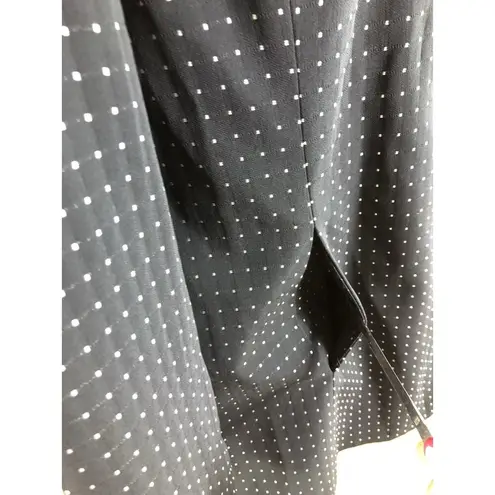 Dress Barn Woman Jacket Coat Black & White 6 Pockets Long Sleeve Clueless Preppy