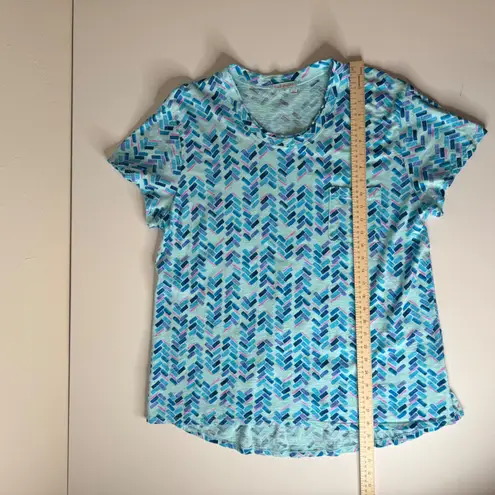 Fresh Produce Womens Abstract Print Top Sz 2X Supima Cotton USA Made Colorful