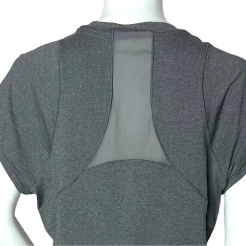 All In Motion  Women's Athletic Tee Gray Mesh Back Detail Short Sleeve