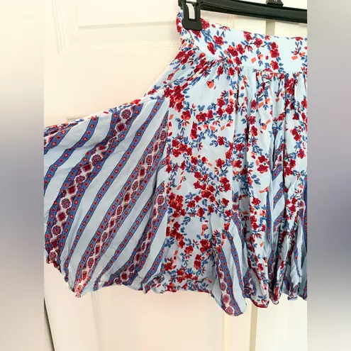 Poupette St. Barth Mini Skirt Lisa Panelled Blue Kookoo Bird Small/Medium