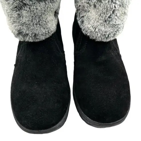 Khombu Boots JESSICA Outdoor Black Suede Faux Fur Ankle Boots Women’s Size 7M
