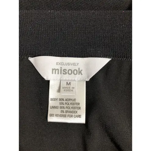 Misook Women Mini Pencil Skirt Size M Zipper Details Black Punk Edgy Y2K 90’