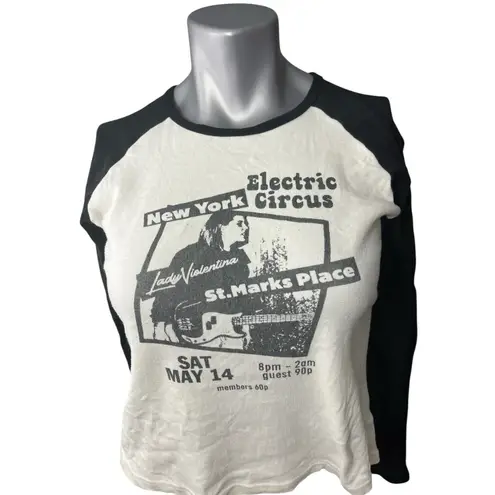 John Galt Electric Circus Raglan Brandy Melville Small Top Shirt y2k 90s Punk
