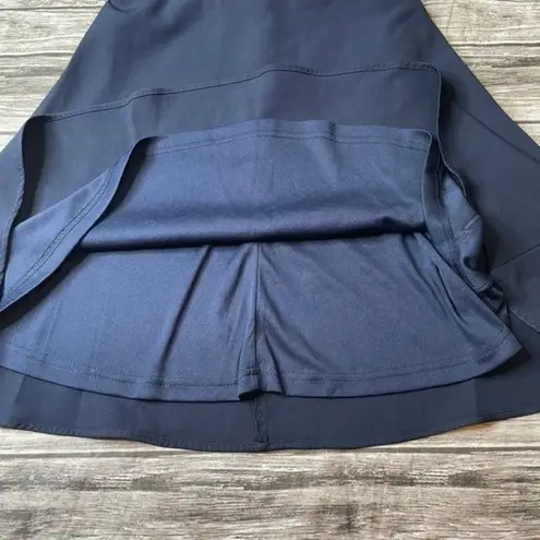 Lulus  High Neck Open Back Dress Lace Details S SM Small Dark Navy Blue Mini Sexy