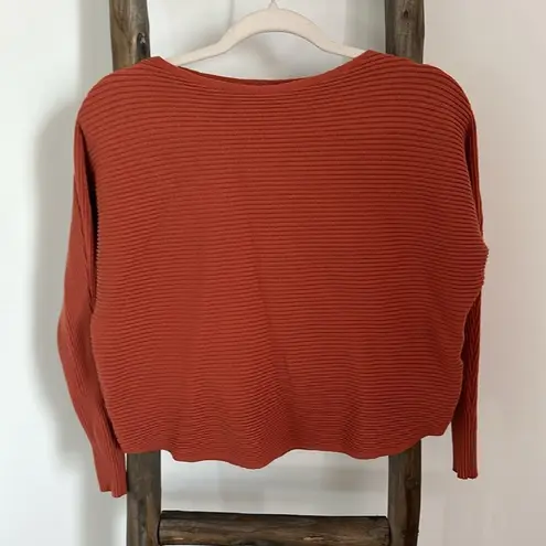 Vila Milano Orange Brown Rayon Boat Neck Sweater / Size S-XS