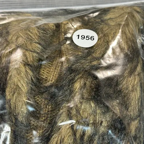 Love Change Italy Vest Womens 3X Faux Fur Sweater Open Cozy Cabin Mob Wife Boho Brown