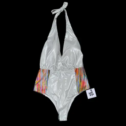 Unify the Ties Inner Peace One Piece Swimsuit Sz M Pearl Shimmer New MSRP $150 Pink Size M