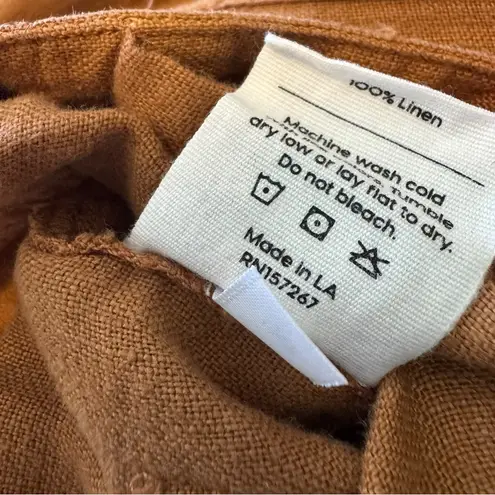 Mate the Label MATE the‎ Label Women Sz S Linen Long Sleeve Button-Up Jumpsuit Coveralls Sedona